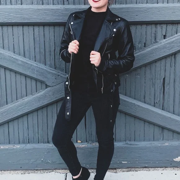 Black Leather Jacket - Picture 3 of 3